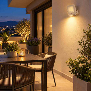 Faro LED da esterno 10W bianco IP65 luce fredda calda naturale