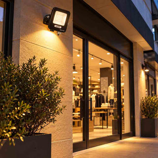 Faro LED da esterno 10W nero IP65 luce fredda calda naturale