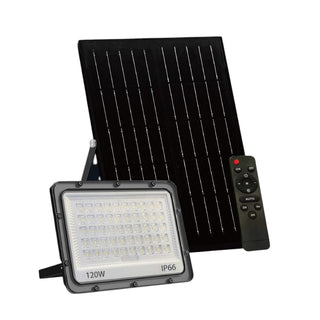 Faro led 120W pannello solare sensore crepuscolare tecnologia CCT IP66