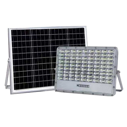 Faro led proiettore con pannello solare 50 100 200 300 500 watt per esterno luce bianca fredda 6500k con telecomando indicatore di carica