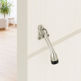 Piede fermaporta in acciaio inox con base in gomma antiscivolo
