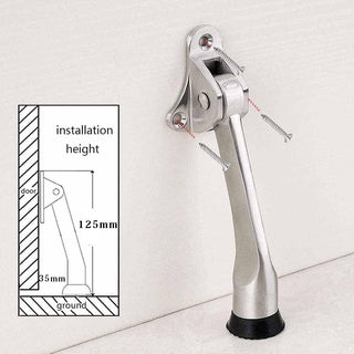Piede fermaporta in acciaio inox con base in gomma antiscivolo