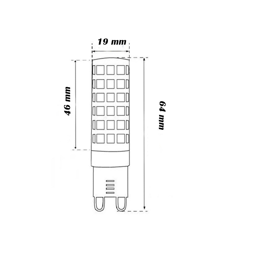 Lampadina led g9 6 watt smd luce calda 3000k naturale 4000k fredda 6500k per lampadari applique