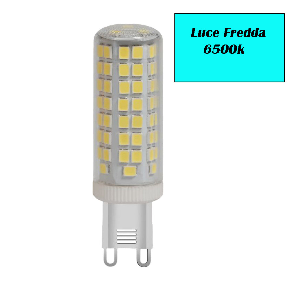 Lampadina led g9 6 watt smd luce calda 3000k naturale 4000k fredda 6500k per lampadari applique