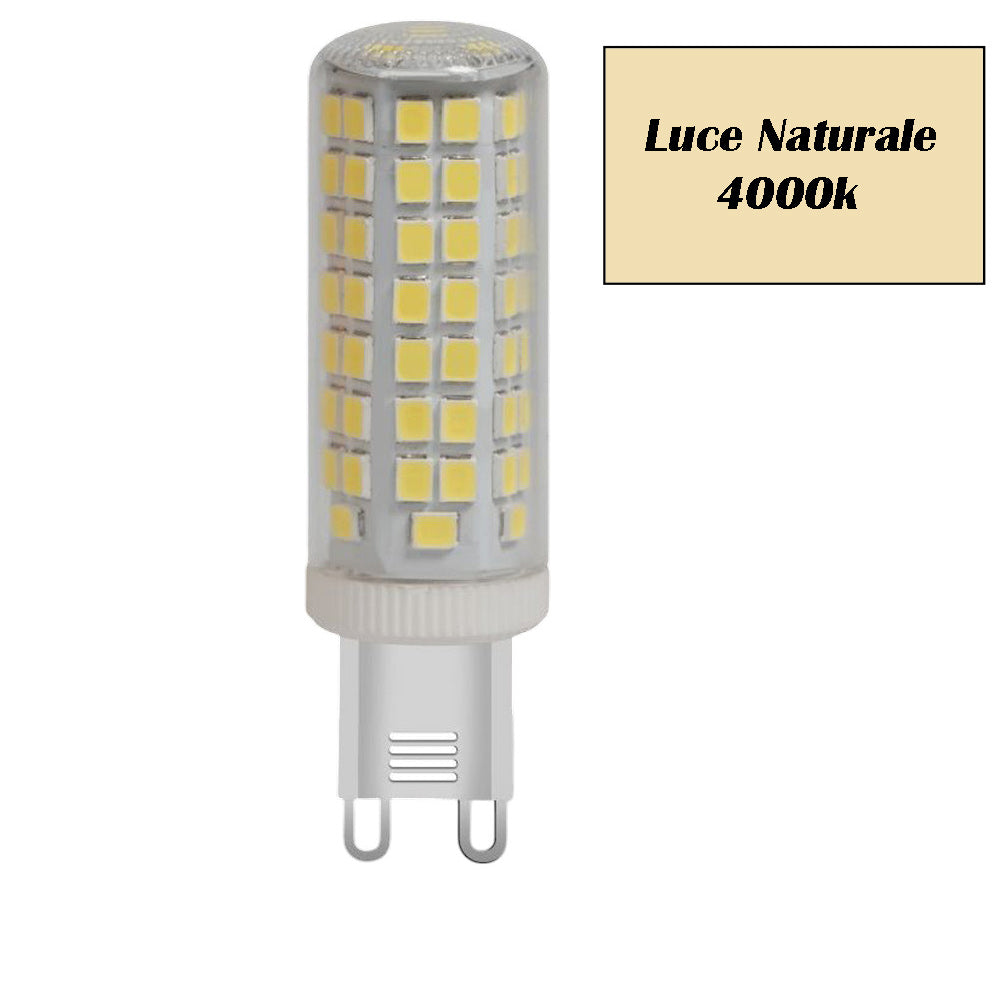 Lampadina led g9 6 watt smd luce calda 3000k naturale 4000k fredda 6500k per lampadari applique