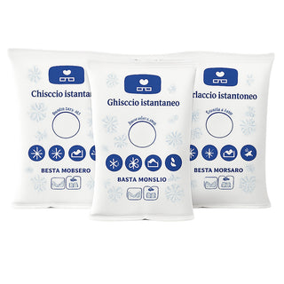 Kit 3 buste di giacchio istantaneo sintetico monouso per contusioni