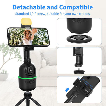 Stabilizzatore cardanico per smarphone gimbal con sensore di movimento bastone per selfie con telecomando anti vibrazioni rotazione 360°