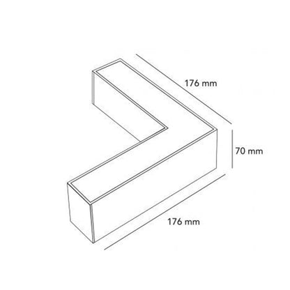 Lampadario lineare a sospensione da soffitto bianco 40 watt connettore di giunzione a T 15 watt o a L 12 watt tecnologia cct