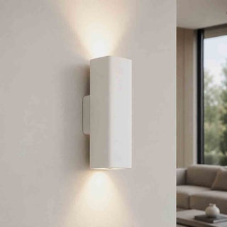 Applique parete doppia emissione di luce in gesso cubo GU10