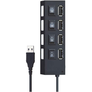 Hub usb 2.0 4 porte USB 4 uscite con interruttori on/off e luci led