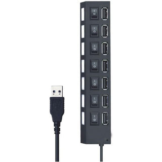 Hub usb 2.0 7 porte USB 7 uscite con interruttori on/off e luci led