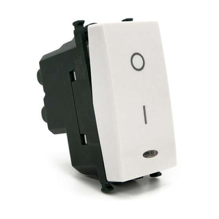 Interruttore bipolare luce 16AX 250VAC compatibile con vimar plana