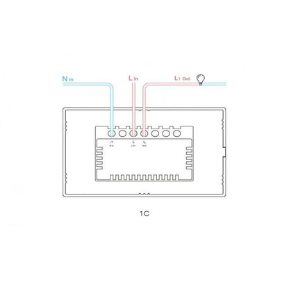 Interruttore Son/Off smart 1 canale controller da remoto wireless wifi placca touch domotica