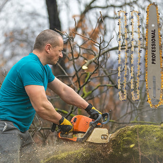 Barra lama per moto sega da 25 e 42 cm 2 catene di ricambio 250-450 mm