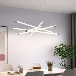 Lampadario a led ultra moderno 55 watt lampada a sospensione a raggi