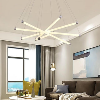 Lampadario a led ultra moderno 55 watt lampada a sospensione a raggi