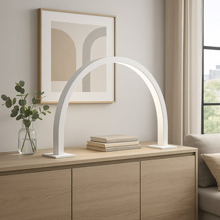 Lampada arco da tavolo mezza luna dimmerabile tecnologia CCT estetista