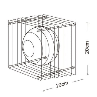 Lampada lume con sfera opalina e struttura trasparente finitura oro G9