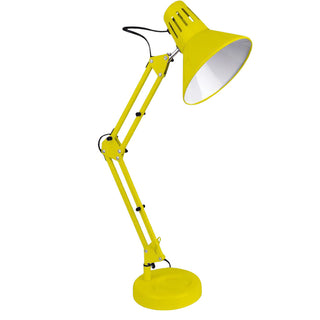 Lampada da scrivania snodabile in metallo con morsetto E27 vari colori
