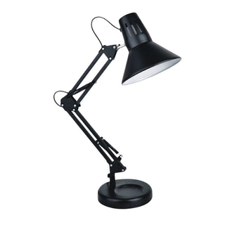 Lampada da scrivania snodabile in metallo con morsetto E27 vari colori