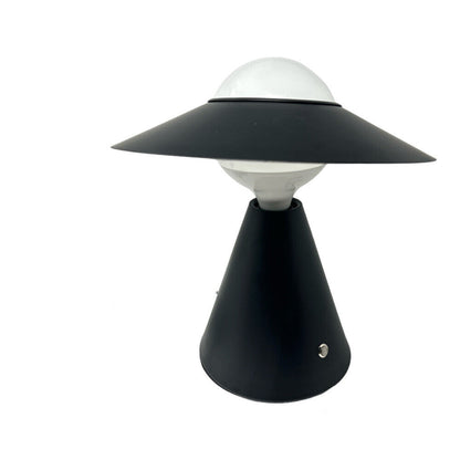 Lampada da tavolo decorativa con paralume a cappello orientabile stile contemporaneo lume da comodino E27