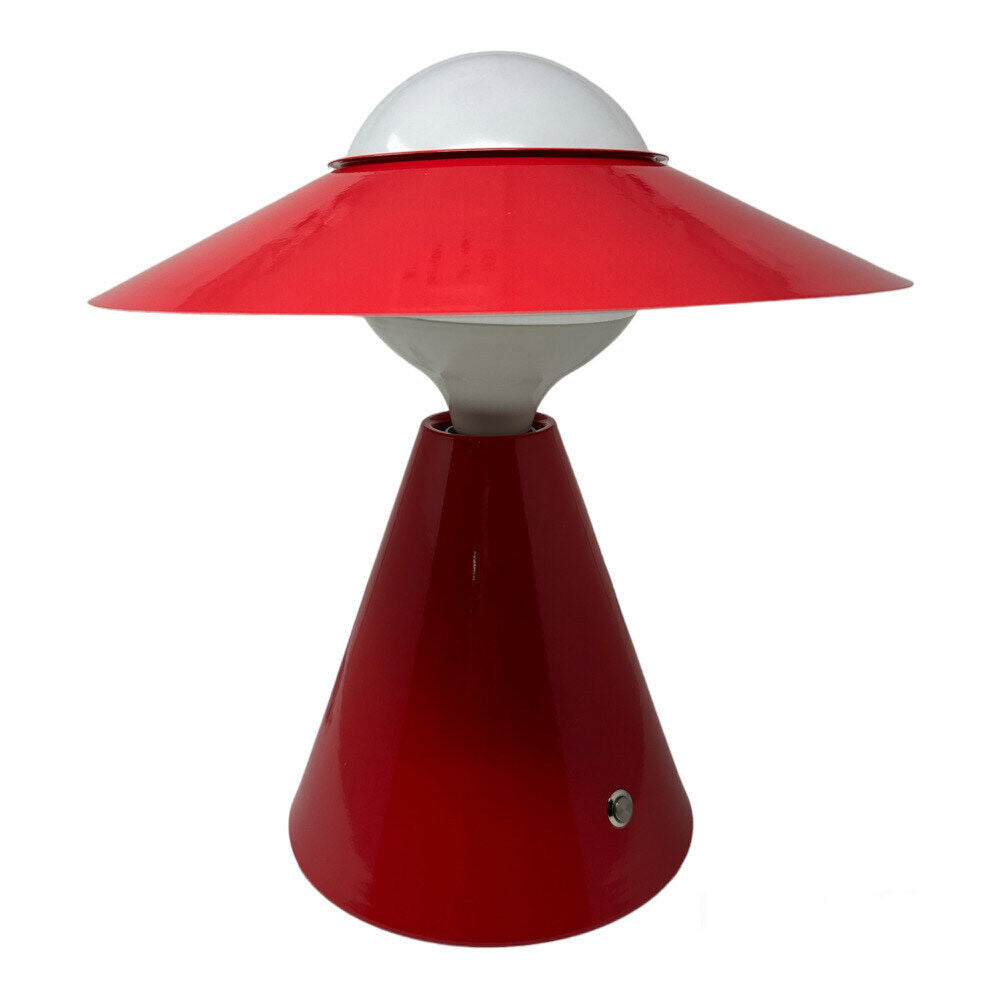 Lampada da tavolo decorativa con paralume a cappello orientabile stile contemporaneo lume da comodino E27