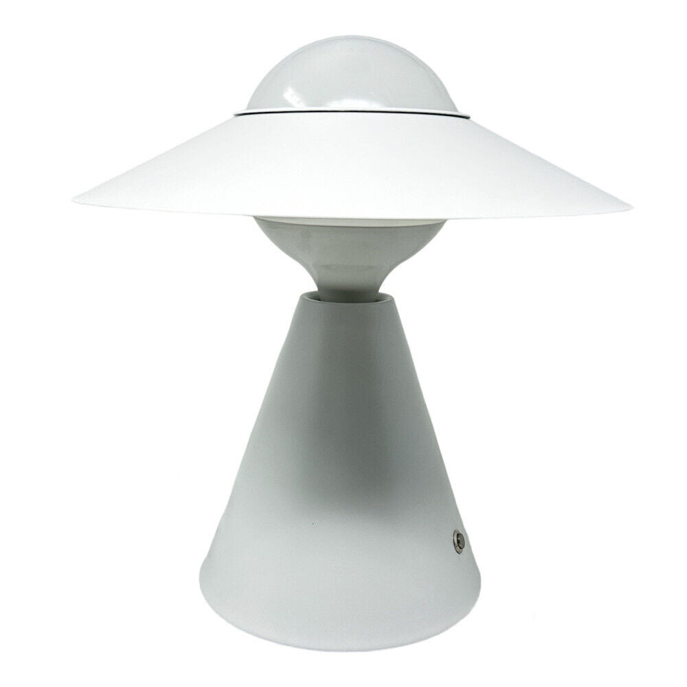 Lampada da tavolo decorativa con paralume a cappello orientabile stile contemporaneo lume da comodino E27