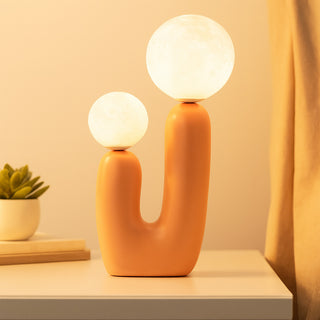 Lampada da tavolo comodino di design decorativa due sfera attacco G9