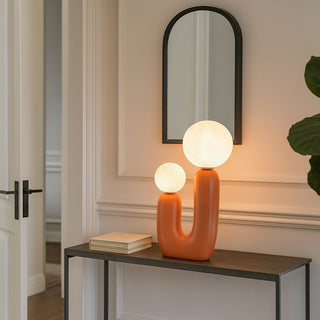Lampada da tavolo comodino di design decorativa due sfera attacco G9