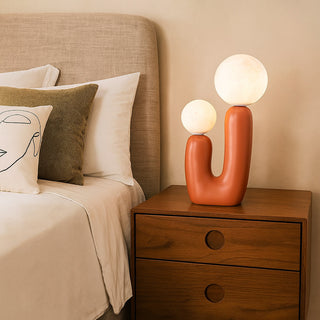 Lampada da tavolo comodino di design decorativa due sfera attacco G9
