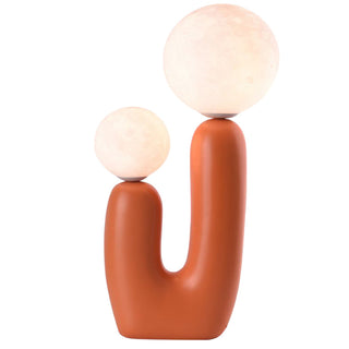 Lampada da tavolo comodino di design decorativa due sfera attacco G9