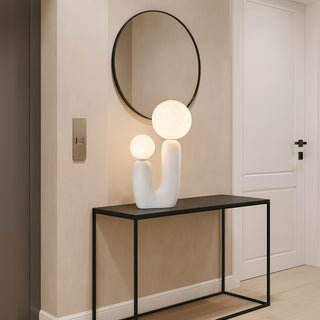 Lampada da tavolo comodino di design decorativa due sfera attacco G9