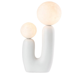 Lampada da tavolo comodino di design decorativa due sfera attacco G9
