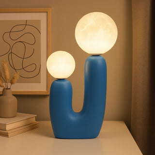 Lampada da tavolo comodino di design decorativa due sfera attacco G9