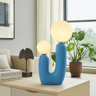 Lampada da tavolo comodino di design decorativa due sfera attacco G9