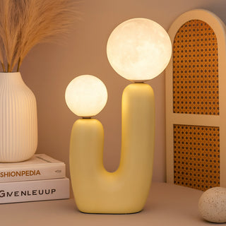 Lampada da tavolo comodino di design decorativa due sfera attacco G9