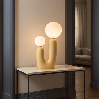 Lampada da tavolo comodino di design decorativa due sfera attacco G9
