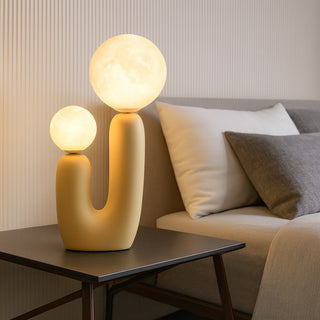 Lampada da tavolo comodino di design decorativa due sfera attacco G9