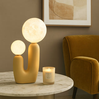 Lampada da tavolo comodino di design decorativa due sfera attacco G9