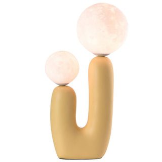 Lampada da tavolo comodino di design decorativa due sfera attacco G9
