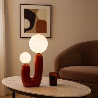 Lampada da tavolo comodino di design decorativa due sfera attacco G9