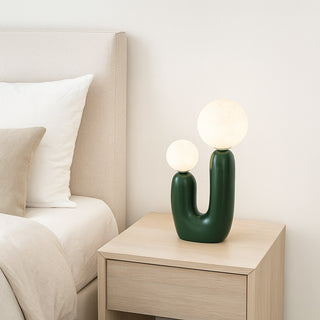 Lampada da tavolo comodino di design decorativa due sfera attacco G9