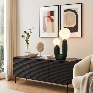 Lampada da tavolo comodino di design decorativa due sfera attacco G9