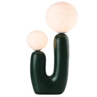 Lampada da tavolo comodino di design decorativa due sfera attacco G9