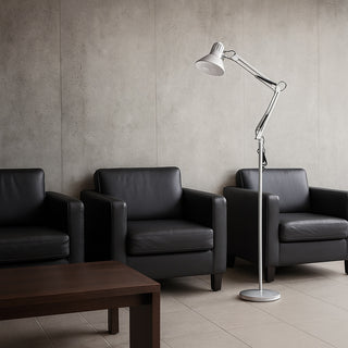 Lampada piantana con braccio orientabile luce da lettura attacco E27