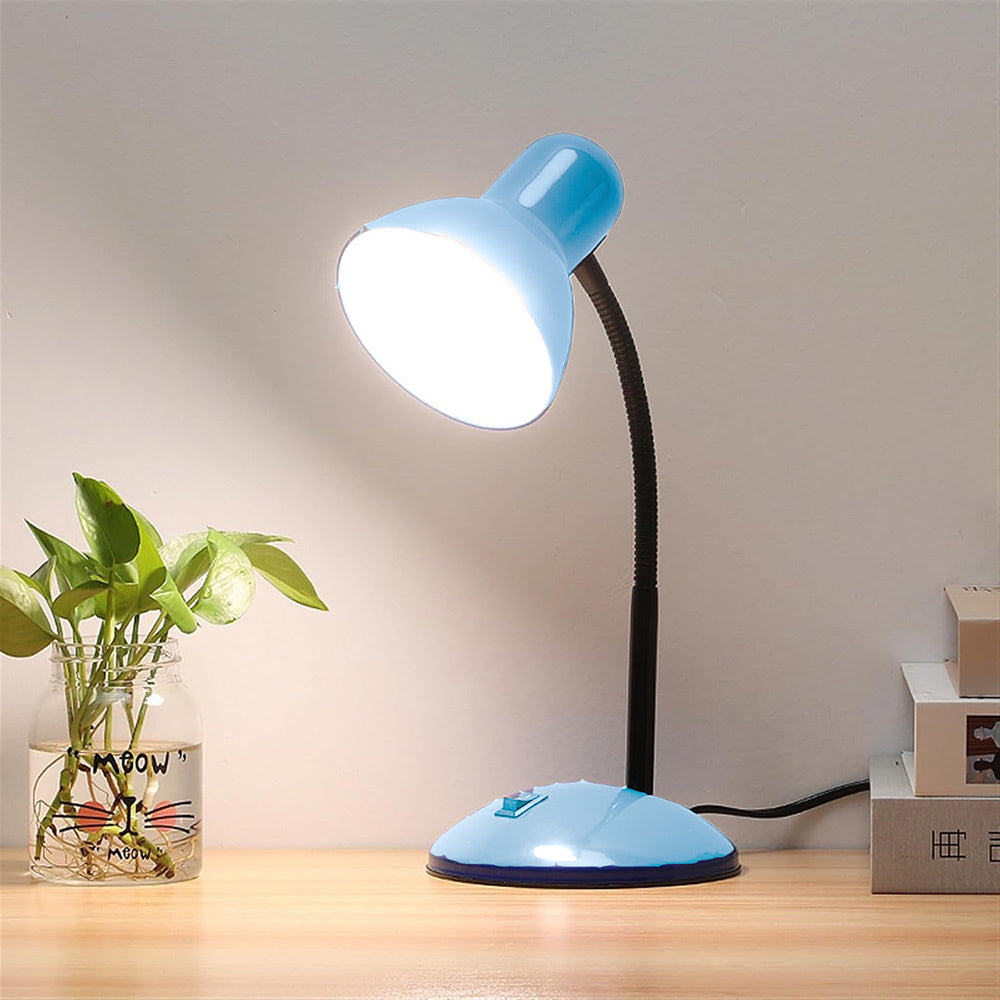 Lampada da scrivania con braccio flessibile snodabile luce lume da tavolo orientabile da cameretta