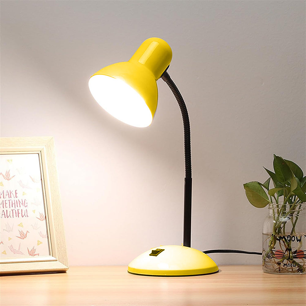Lampada da scrivania con braccio flessibile snodabile luce lume da tavolo orientabile da cameretta