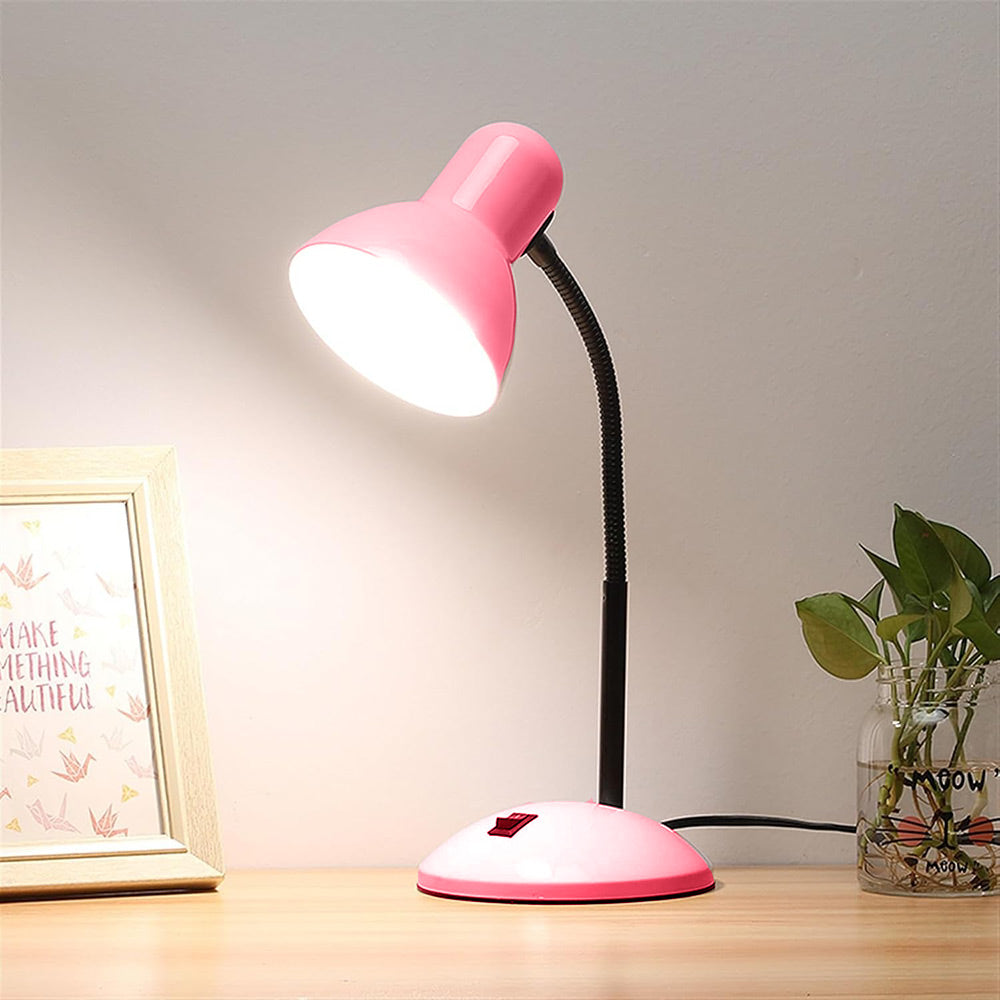 Lampada da scrivania con braccio flessibile snodabile luce lume da tavolo orientabile da cameretta
