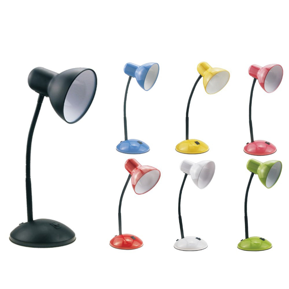 Lampada da scrivania con braccio flessibile snodabile luce lume da tavolo orientabile da cameretta