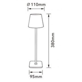 Lampada LED bistrot touch ricaricabile 3 Watt con tecnologia CCT